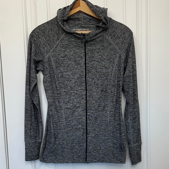 Beyond Yoga Gray Zip-Up Hoodie - Picture 1 of 10